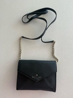Kate Spade Black Envelope Crossbody Clutch Purse